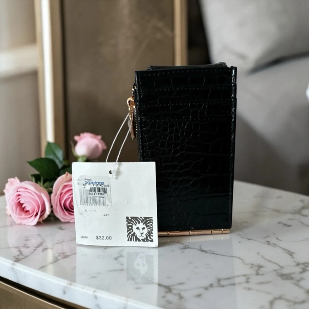 Anne Klein Black Croc-Embossed Wallet Bundle NWT - Picture 3 of 11